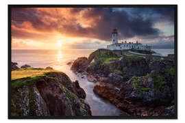 Gerahmter Kunstdruck Fanad Leuchtturm in Irland
