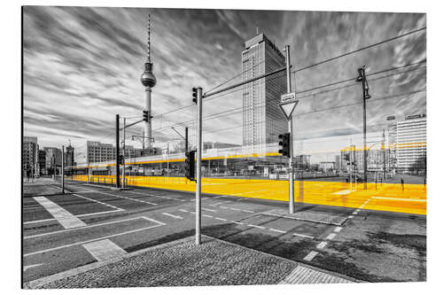 Aluminiumsbilde Alexanderplatz Berlin Colorkey