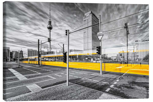 Canvas print Alexanderplatz Berlin Colorkey