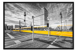 Gerahmter Kunstdruck Alexanderplatz Berlin Colorkey