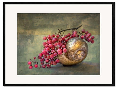 Stampa artistica con cornice the golden snail