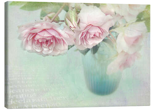 Canvas print pink roses