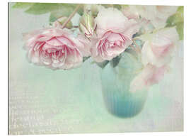 Tableau en plexi-alu Roses roses