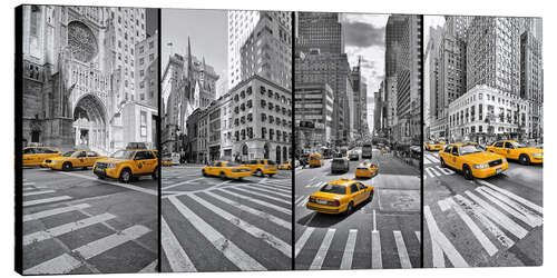 Leinwandbild New York Cab Collage