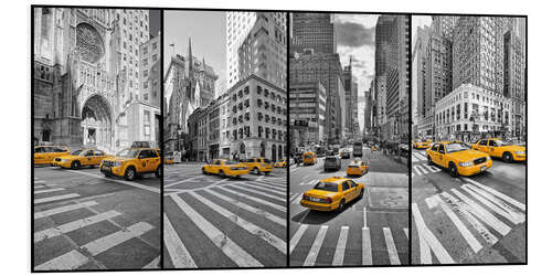 Foam board print New York Cab Collage