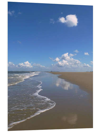 Foam board print Wide beach with little clouds