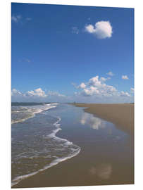 PVC print Wide beach with little clouds