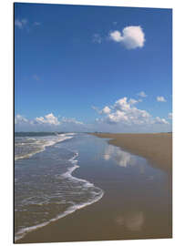 Magnettafel Weiter Strand mit Wölkchen