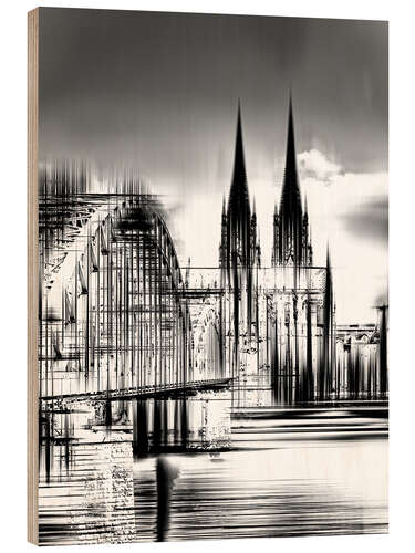 Wood print Köln sw