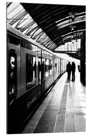 Tableau en plexi-alu S-Bahn de Berlin en noir et blanc