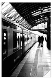 Selvklebende plakat S-Bahn Berlin black and white photo