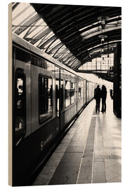 Stampa su legno  S-Bahn di Berlino, foto in bianco e nero - Falko Follert
