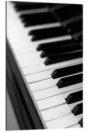 Magnettafel Piano - Klavier Tasten Schwarz Weiß Foto