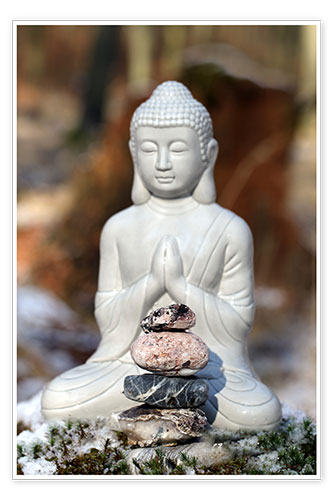 Poster Buddha Entspannung Natur