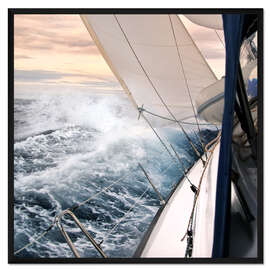 Gerahmter Kunstdruck Segeln im Sturm III