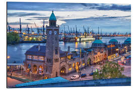 Magnettafel Hamburger Hafen und Landungsbrücken