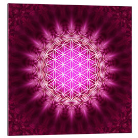 Gallery print Flower of life - symbol harmony and balance - red