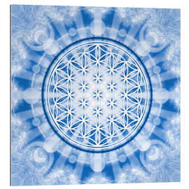 Galleriprint flower of life blue - symbol harmony and balance - blue