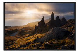 Gerahmter Kunstdruck Schottland - Isle of Skye - Old Man of Storr