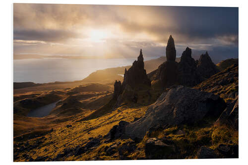 Tableau en PVC Old Man of Storr sur l'île de Skye en Écosse