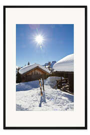 Gerahmter Kunstdruck Winterlandschaft