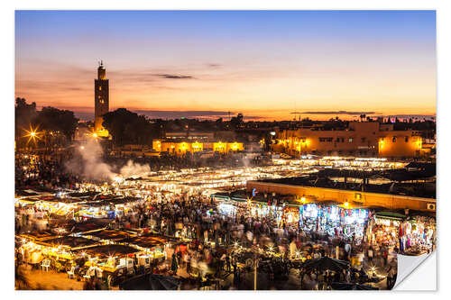 Självhäftande poster Marrakech, Marocco