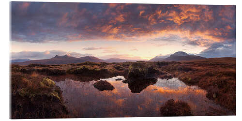 Acrylglasbild Schottland - Sonnenaufgang über den Highlands