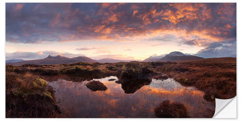 Selvklebende plakat Scotland - Highland Sunrise