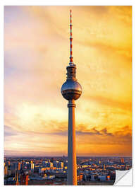 Selvklæbende plakat Berlin television tower