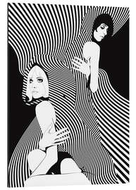 Aluminium print Op Art Chicks