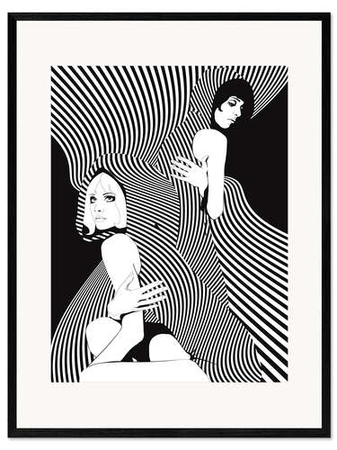 Ingelijste kunstdruk Op Art Chicks