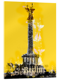 Tableau en verre acrylique  Berlin Victory Column (on Yellow) - JASMIN!
