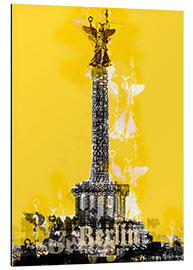 Print på aluminium Berlin Victory Column (on Yellow)