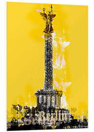 Foam board print Berlin Victory Column (on Yellow)