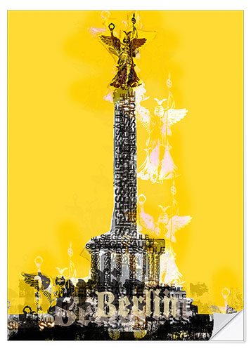 Autocolante decorativo Berlin Victory Column (on Yellow)