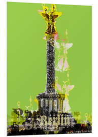 Foam board print Berlin Victory Column (on Green)