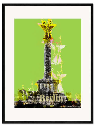 Impression artistique encadrée Berlin Victory Column (on Green)