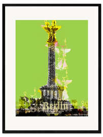 Stampa artistica con cornice Berlin Victory Column (on Green)