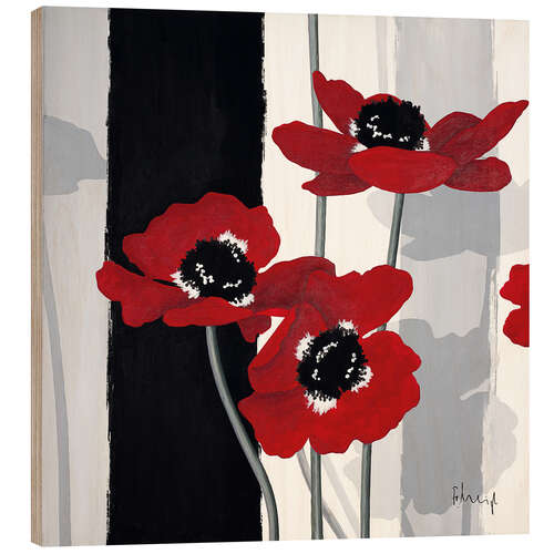 Holzbild Anemonen I