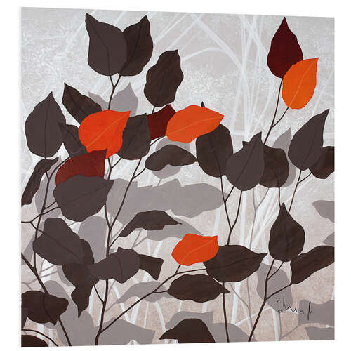 Foam board print Autumn leaves III