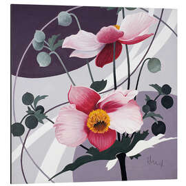 Magnettafel Geschwungene Blüten