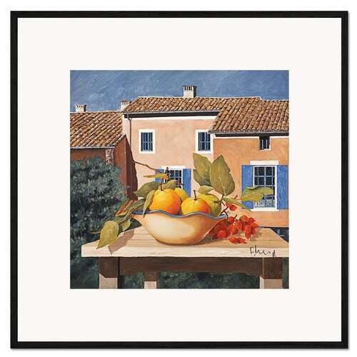 Impression artistique encadrée Vie méditerranéenne