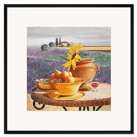 Gerahmter Kunstdruck Provenzalisches Gedeck
