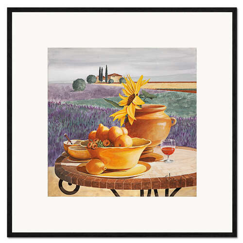 Framed art print Provençal Place Setting