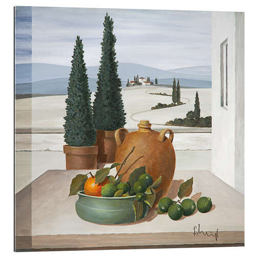 Tableau en plexi-alu Nature morte aux citrons verts