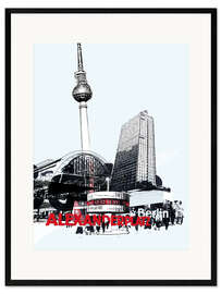Plakat artystyczny premium w ramie Berlin Alexanderplatz (streetstyle)