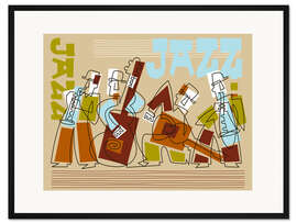 Gerahmter Kunstdruck Jazz Cover