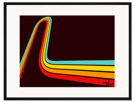 Gerahmter Kunstdruck retro design