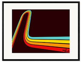 Framed art print retro design