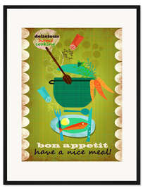 Gerahmter Kunstdruck Bon Appetit